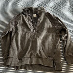 PINK Quarter-Zip Fleece Sweater - Charcoal